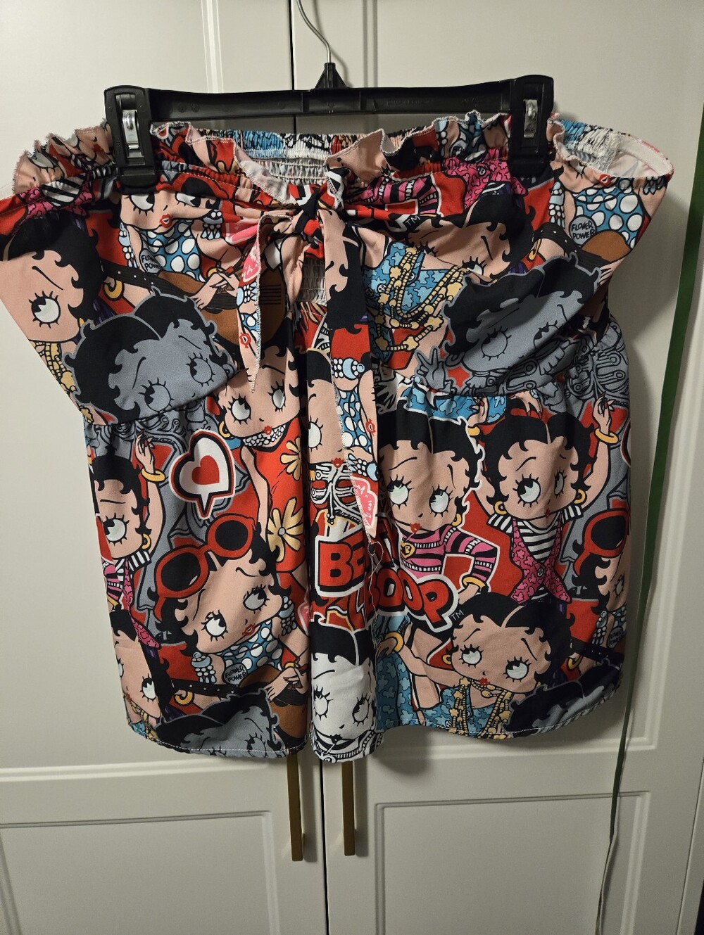 FUN Betty Boop graphic strapless women's top Size 4XL (Fits Like 2X)